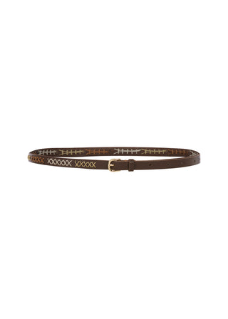 EMBROIDERED LEATHER BELT